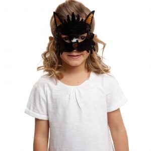 mască de costumație pisicuță cu paiete