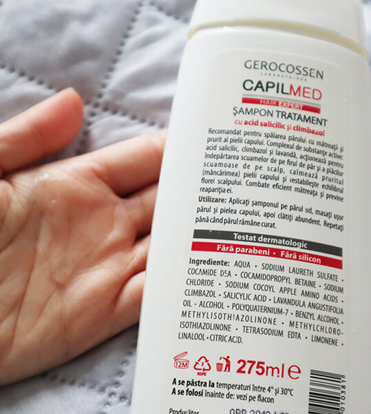 Șampon Gerocossen Capilmed cu acid salicilic și climbazol_review_cum mi s-a părut