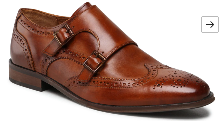 pantofi bărbătești din piele cu curele de reglare tip pantofi de călugăr Cap Toe Monk