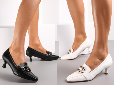 pantofi stil loafers albi sau negri