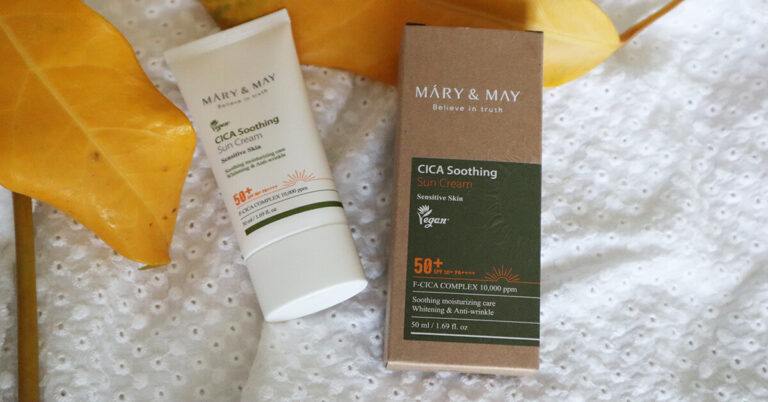 crema de protecție solară Mary & May CICA Soothing Sun Cream SPF50+ PA++++_review și păreri
