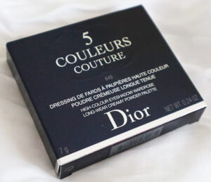 cutie ambalaj paleta de fard de pleoape Dior Diorshow 5 Couleurs Couture Eyeshadow Palette_review